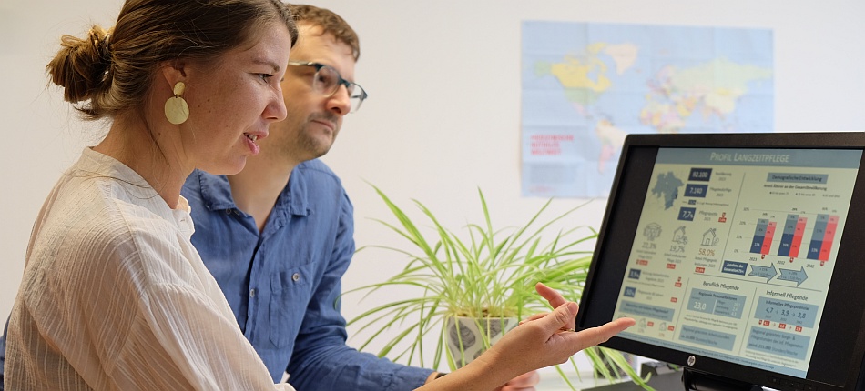 Interdisziplinäre Care Forschung - Forschende bei der Arbeit